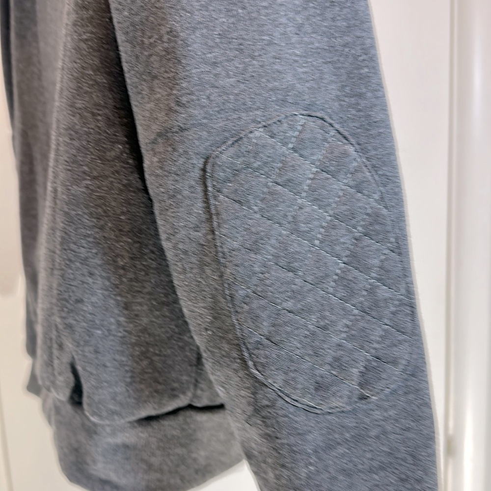 Street Rules Streetwear Steel-Grey Quilted Zip Up Fleece Hoodie MED NWT - Picture 6 of 16